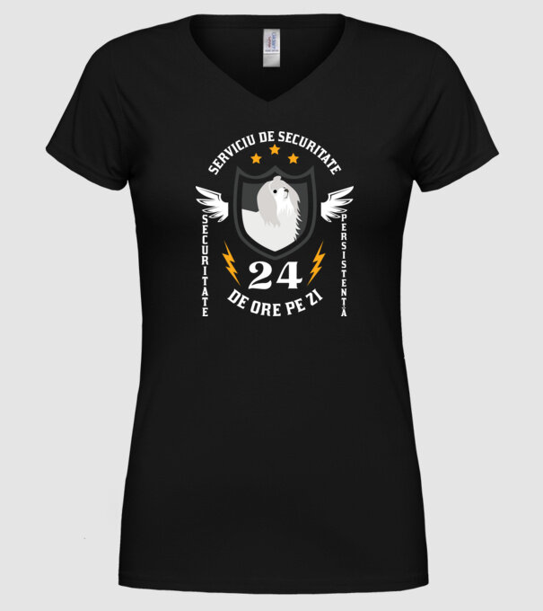 serviciu de securitate - securitate - persistență - 24 de ore pe zi model negru pe tricou
