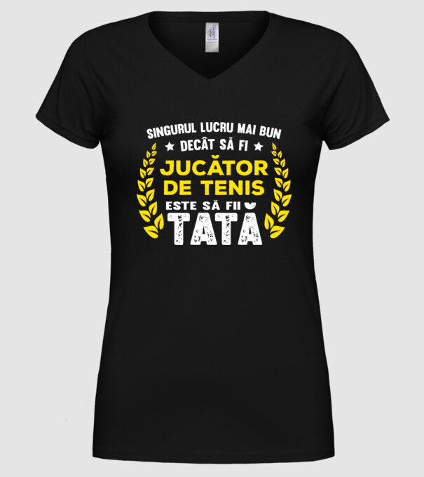 singurul lucru mai bun decât tenisul este să fi jucător de tenis model negru pe tricou