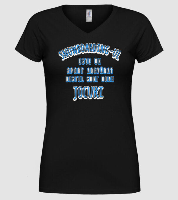 Snowboarding-ul este un sport adevărat, restul sunt doar un jocuri model negru pe tricou