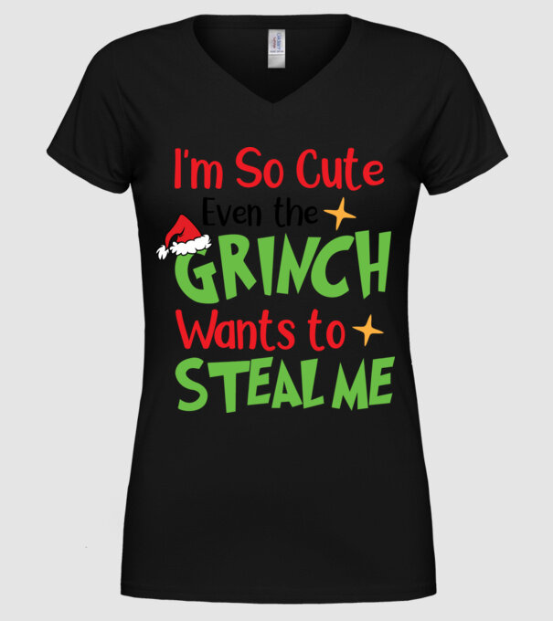 So cute Grinch model negru pe tricou