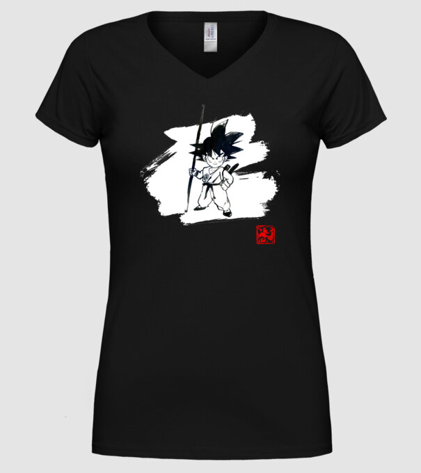 son goku art model negru pe tricou