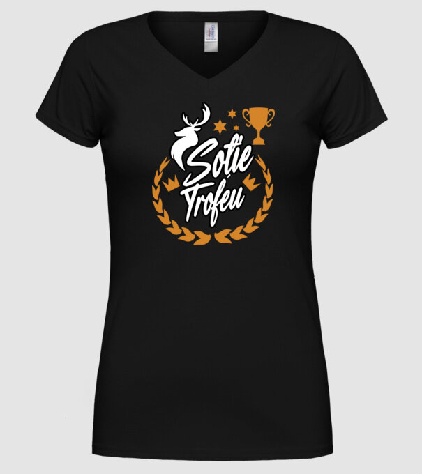 Soție trofeu model negru pe tricou