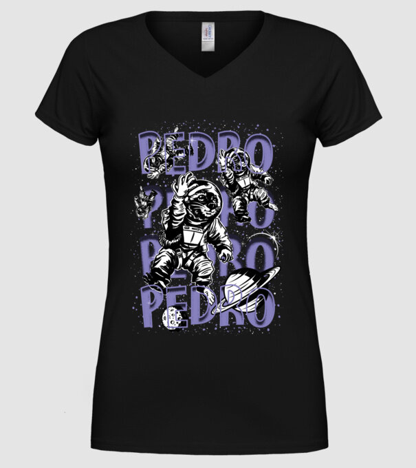 SPACE PEDRO model negru pe tricou