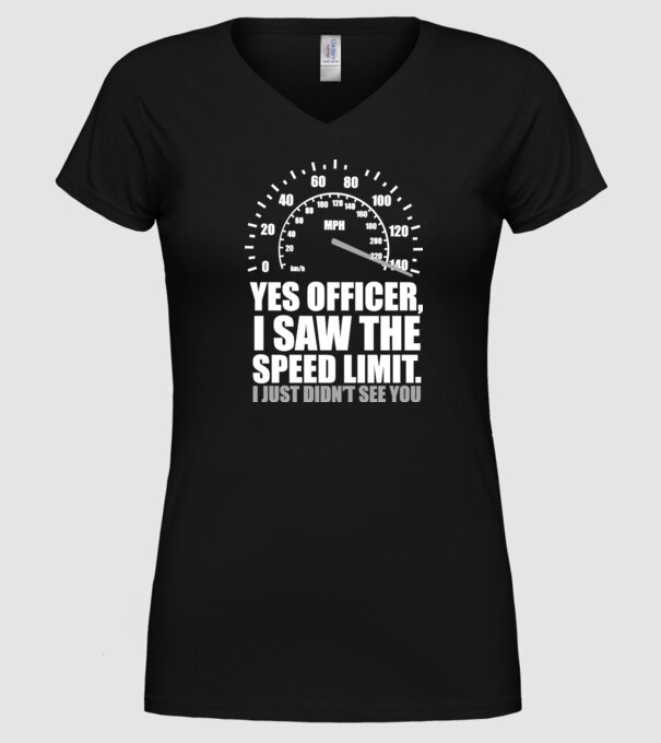 Speed limit model negru pe tricou