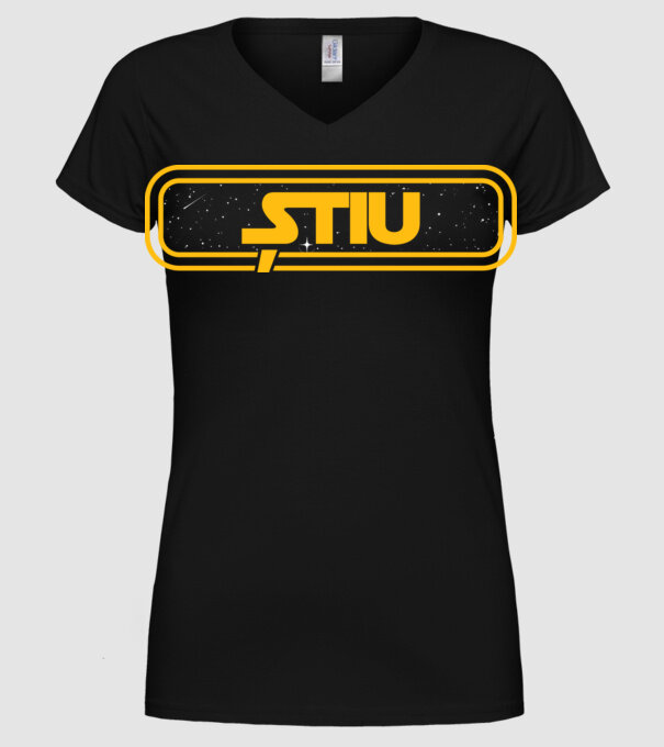 Starwars couple shirt model negru pe tricou