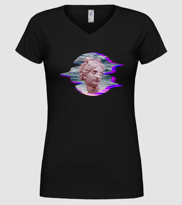 Statue model negru pe tricou
