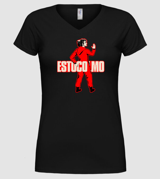 stockholm la casa de papel model negru pe tricou