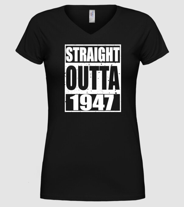Straight Outta - 1947 model negru pe tricou