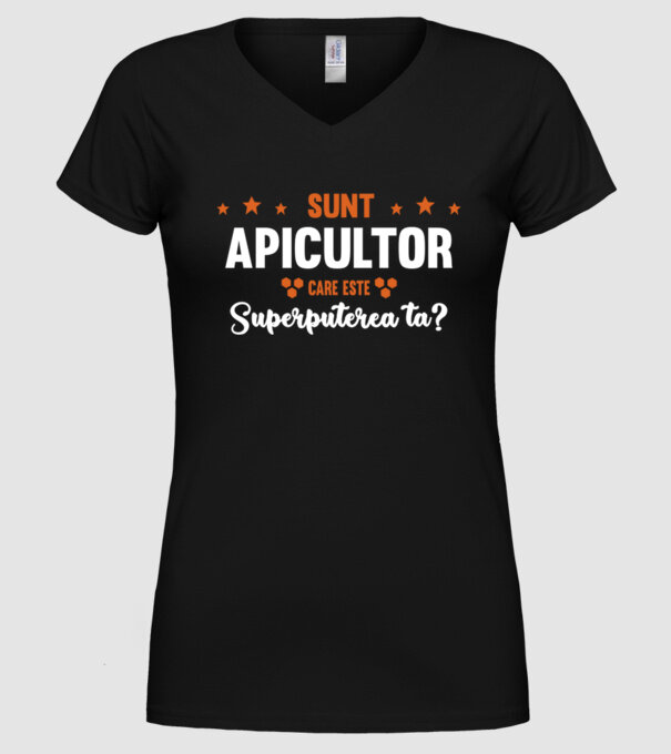 Sunt apicultor, care este superputerea ta? model negru pe tricou