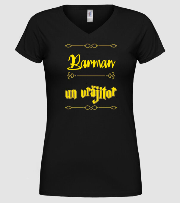 Sunt Barman, nu un vrăjitor model negru pe tricou