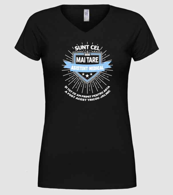 Sunt cel mai tare asistent medical și tot ce am primit pentru asta a fost acest tricou jalnic model negru pe tricou