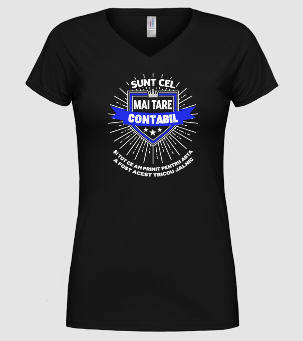 Sunt cel mai tare contabil și tot ce am primit pentru asta a fost acest tricou jalnic model negru pe tricou