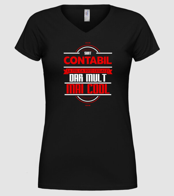 Sunt contabil, la fel ca toți ceilalți, dar mult mai cool model negru pe tricou