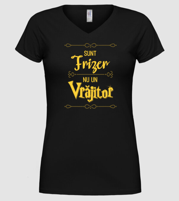 Sunt frizer, nu un vrăjitor model negru pe tricou
