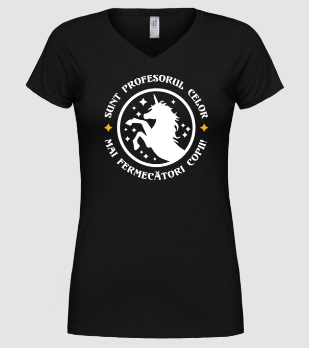 Sunt profesorul celor mai fermecători copii model negru pe tricou