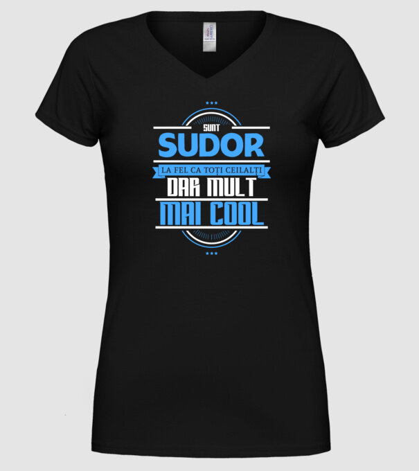 Sunt sudor, la fel ca toți ceilalți, dar mult mai cool model negru pe tricou