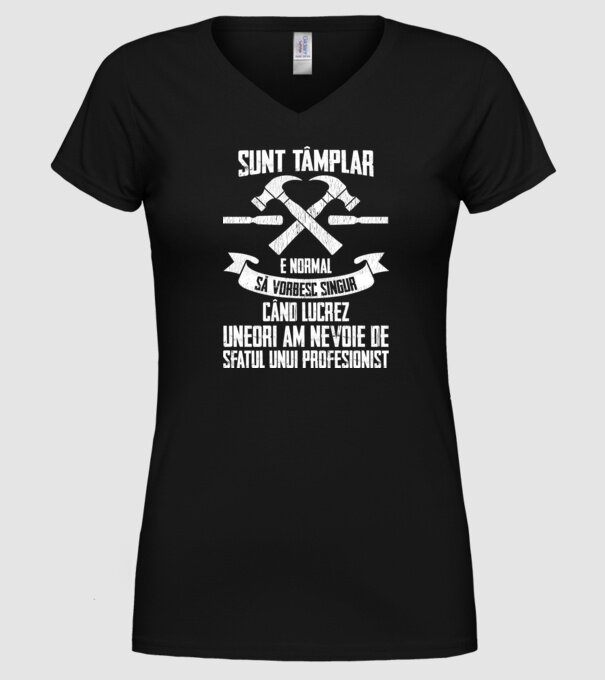 sunt tâmplar, e normal să vorbesc singur, când lucrez, uneori am nevoie de sfatul unui profesionist model negru pe tricou