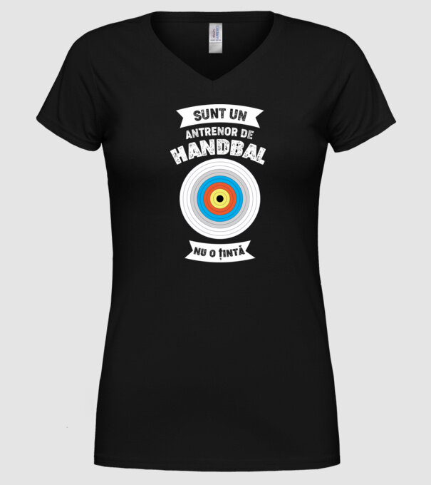 sunt un antrenor de handbal, nu o țintă model negru pe tricou
