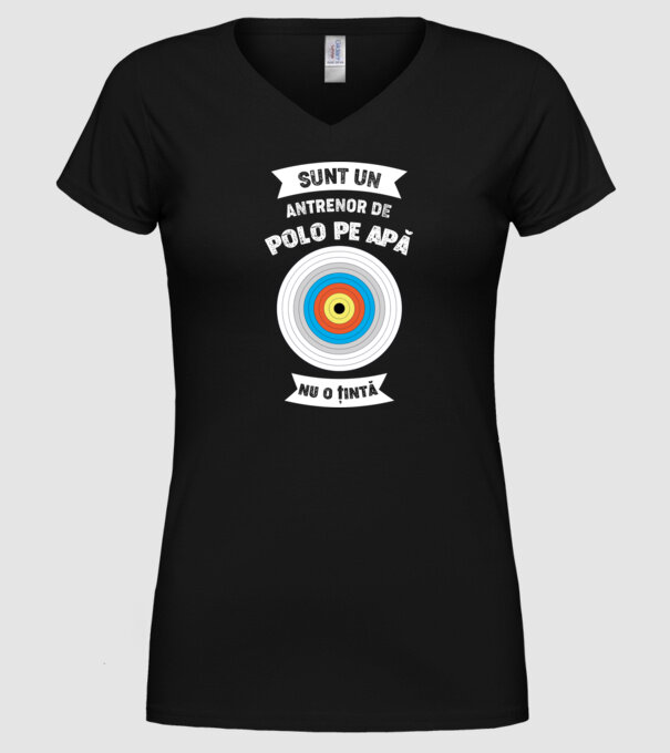 sunt un antrenor de Polo pe apă, nu o țintă model negru pe tricou