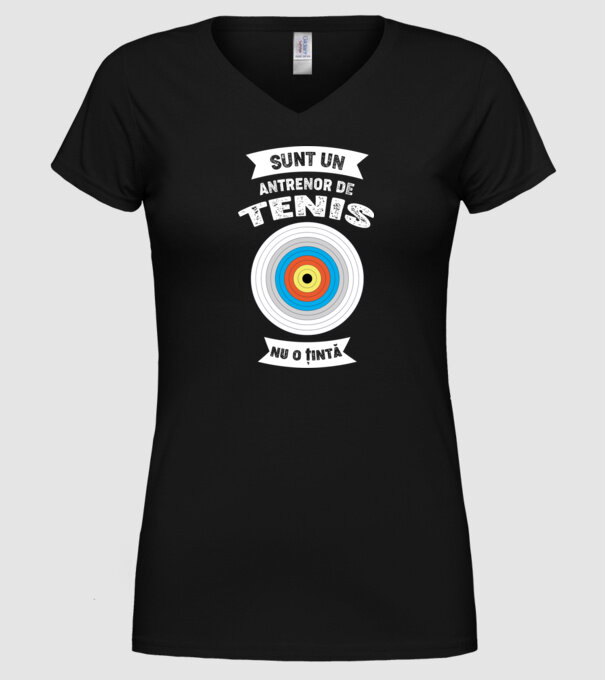 sunt un antrenor de tenis, nu o țintă model negru pe tricou