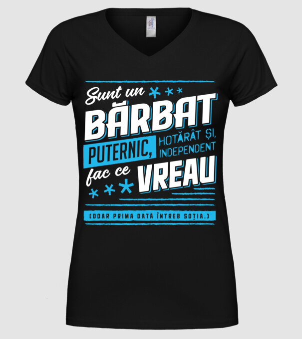 Sunt un bărbat puternic model negru pe tricou