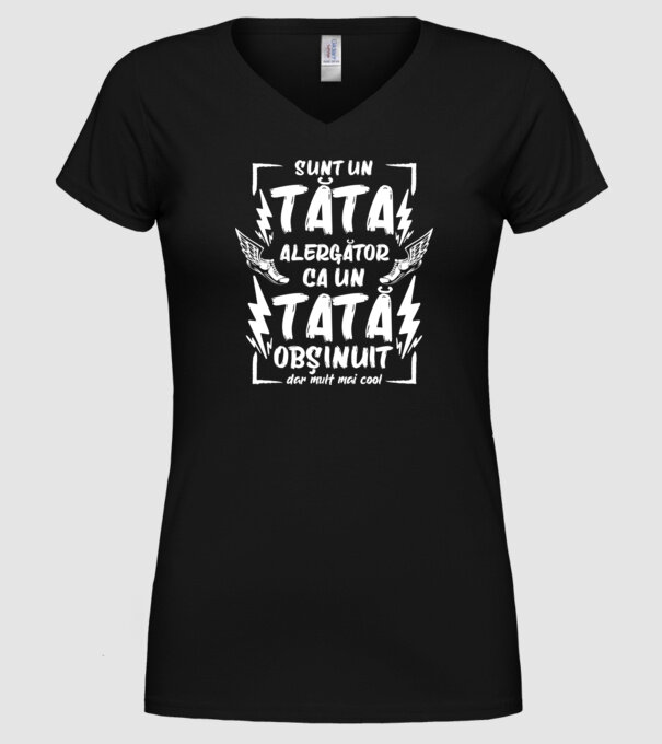 sunt un tată alergător, ca un tată obișnuit, dar mult mai cool model negru pe tricou