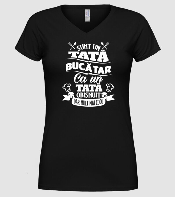 Sunt un tată bucătar model negru pe tricou