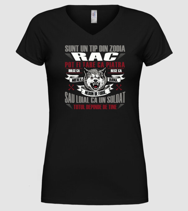 Sunt un tip din zodia Rac model negru pe tricou