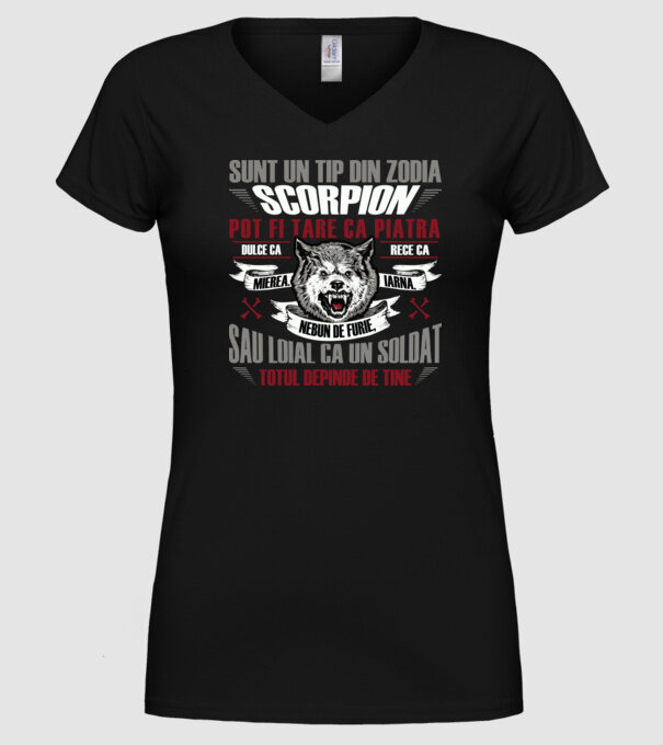 Sunt un tip din zodia Scorpion model negru pe tricou
