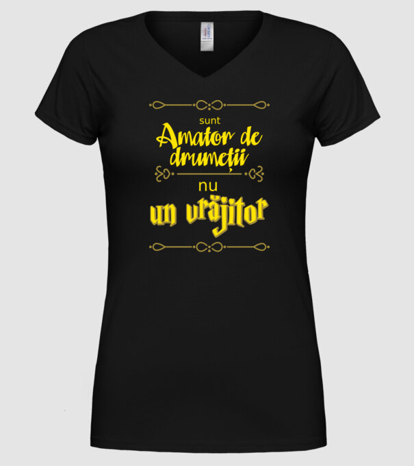 Sunt amator de drumeții, nu un vrăjitor model negru pe tricou