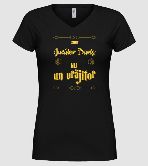 Sunt jucător darts, nu un vrăjitor model negru pe tricou