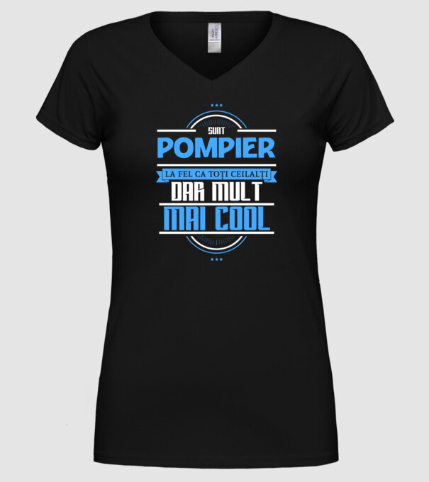 Sunt pompier, la fel ca toți ceilalți, dar mult mai cool model negru pe tricou