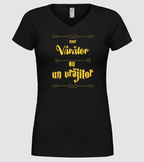 Sunt vânător, nu un magician model negru pe tricou