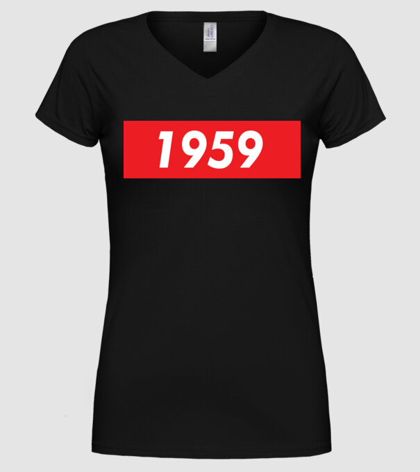 Supreme Birthday 1959 model negru pe tricou