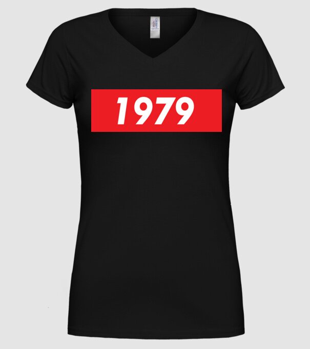 Supreme Birthday 1979 model negru pe tricou
