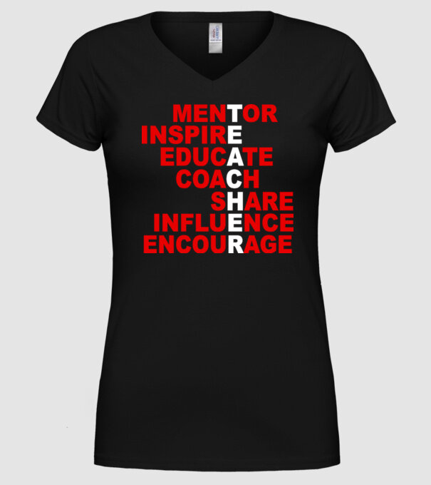 T E A C H E R model negru pe tricou