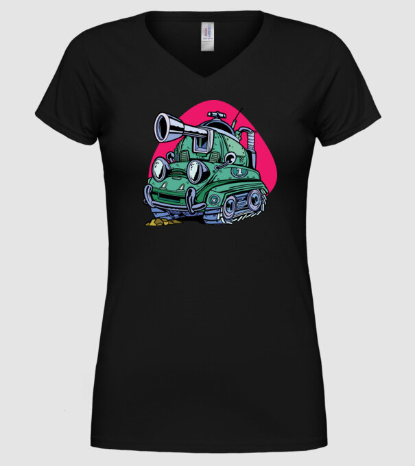 Tancuri model negru pe tricou