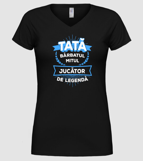 TATĂ - bărbatul, mitul, jucător de polo de legendă model negru pe tricou