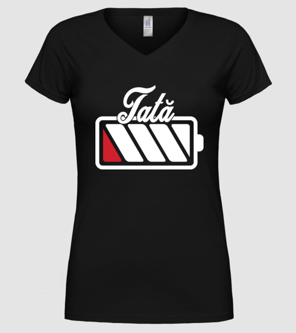 Tată la încărcat model negru pe tricou