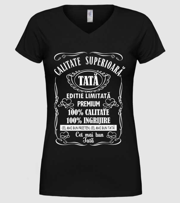 Tată Premium - ediție limitată model negru pe tricou