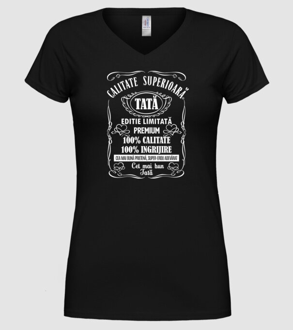 Tată Premium - ediție limitată model negru pe tricou