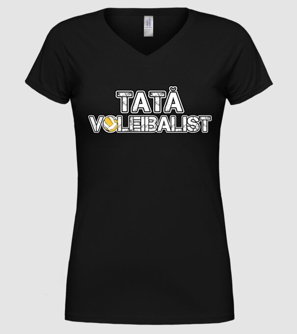 tată voleibalist model negru pe tricou
