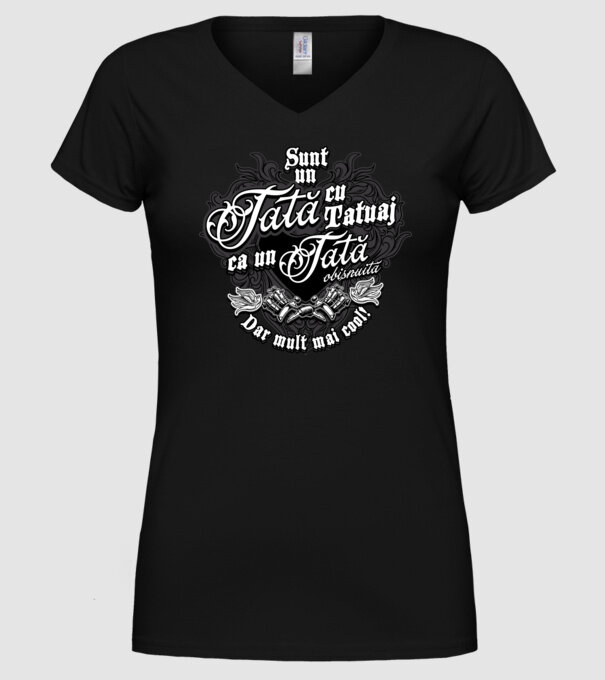 Sunt o mamă cu tatuaj, ca o mamă obișnuită, dar mult mai cool! model negru pe tricou