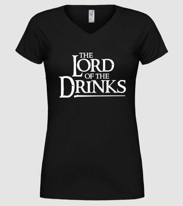 The Lord Of The Drinks model negru pe tricou
