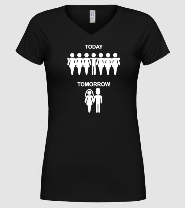 today tomorrow model negru pe tricou
