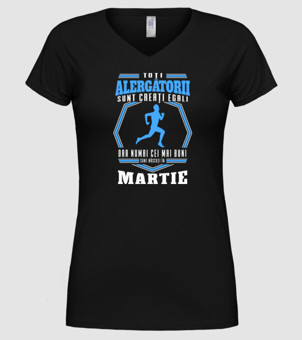 Toți alergătorii sunt creați egali, dar numai cei mai buni sunt născuți în martie model negru pe tricou