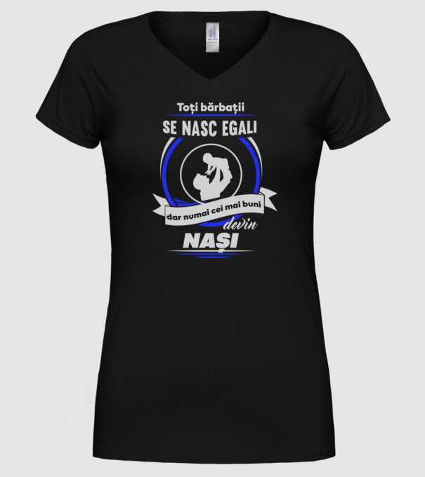 Toți bărbații se nasc egali, dar numai cei mai buni devin nași model negru pe tricou