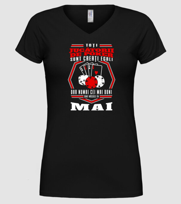 Toți jucătorii de poker sunt creați egali mai model negru pe tricou
