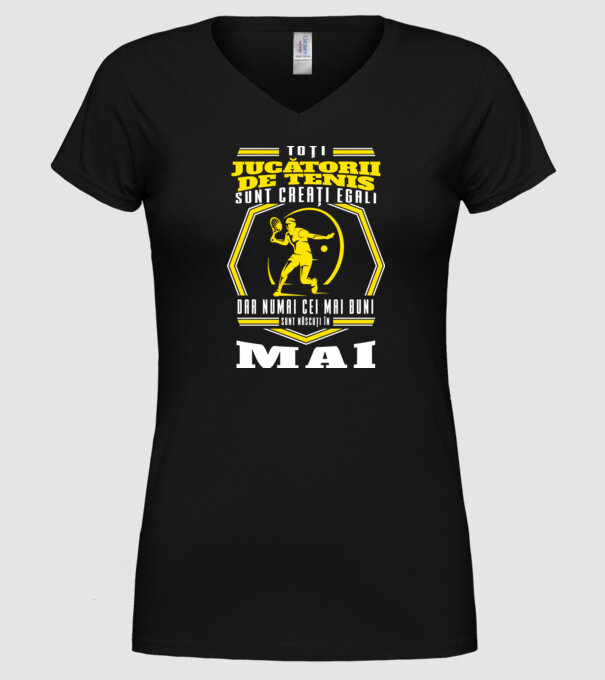 Toți jucătorii de tenis sunt creați egali mai model negru pe tricou