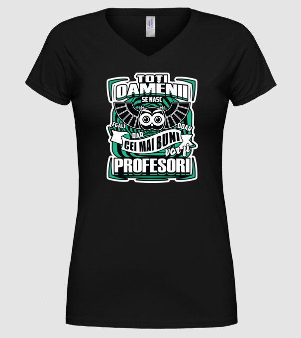 Toți oamenii profesori model negru pe tricou
